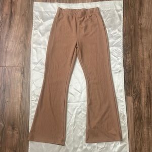 Solid Flare Leg Pants